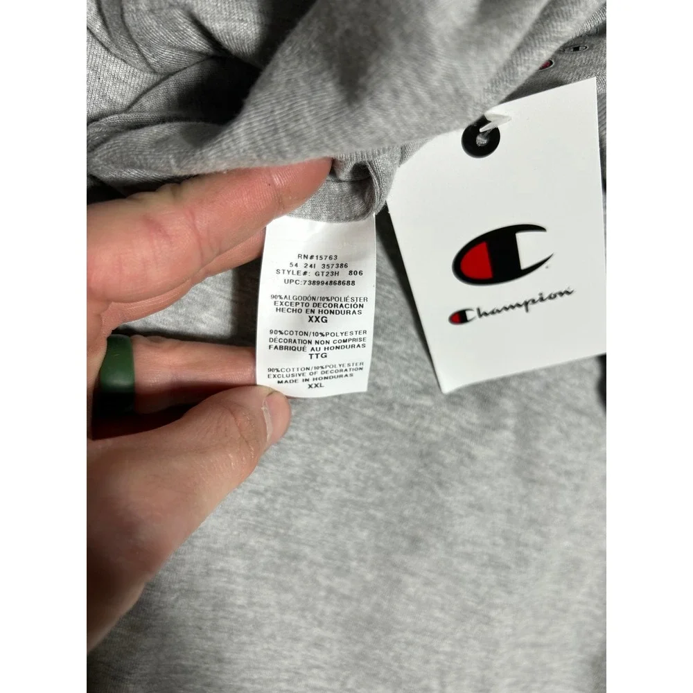 Champion Classic Graphic Tee Men 2XL Oxford‎ Gray Script Logo GT23H 5860F8 806 - Picture 6 of 8